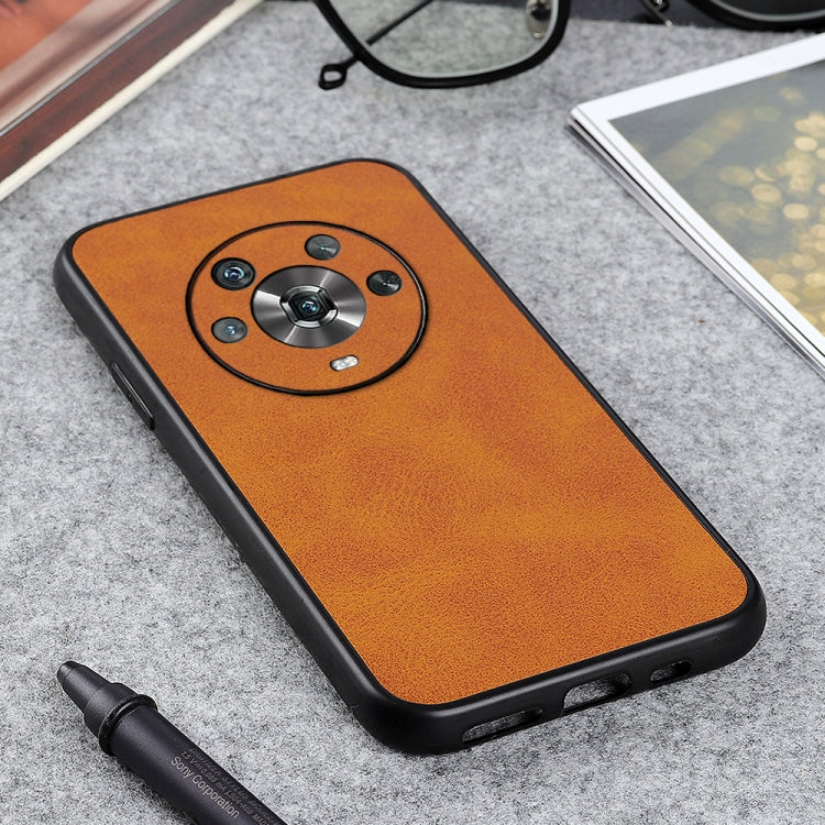 For Honor Magic4 Two-color Calf Texture PU Phone Case