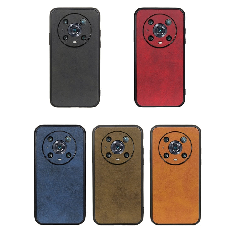 For Honor Magic4 Pro Two-color Calf Texture PU Phone Case
