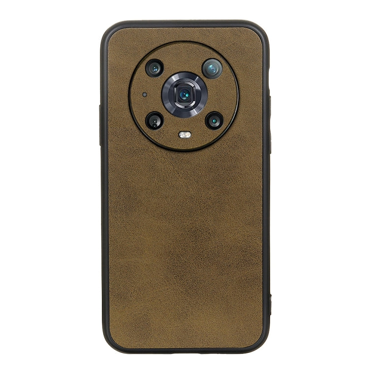 For Honor Magic4 Pro Two-color Calf Texture PU Phone Case