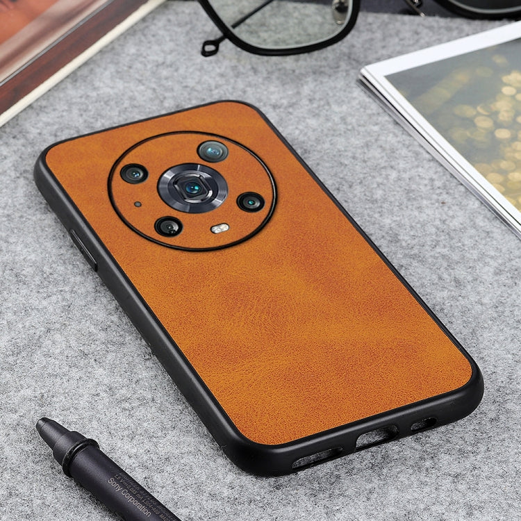 For Honor Magic4 Pro Two-color Calf Texture PU Phone Case