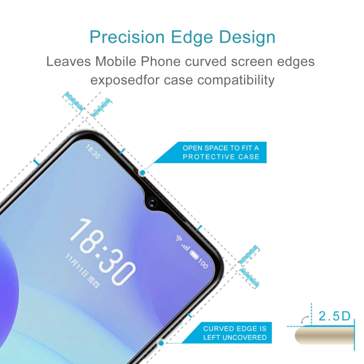50 PCS 0.26mm 9H 2.5D Tempered Glass Film For Meizu Meilan 10