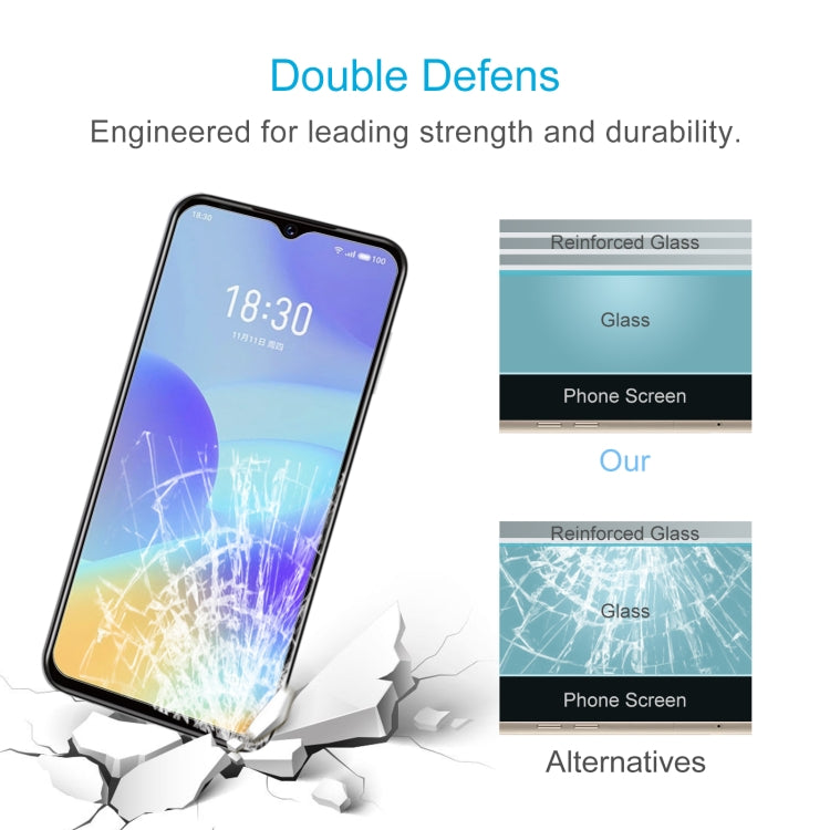 50 PCS 0.26mm 9H 2.5D Tempered Glass Film For Meizu Meilan 10
