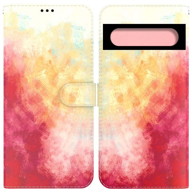 For Google Pixel 7 Pro Watercolor Pattern Horizontal Flip Leather Phone Case
