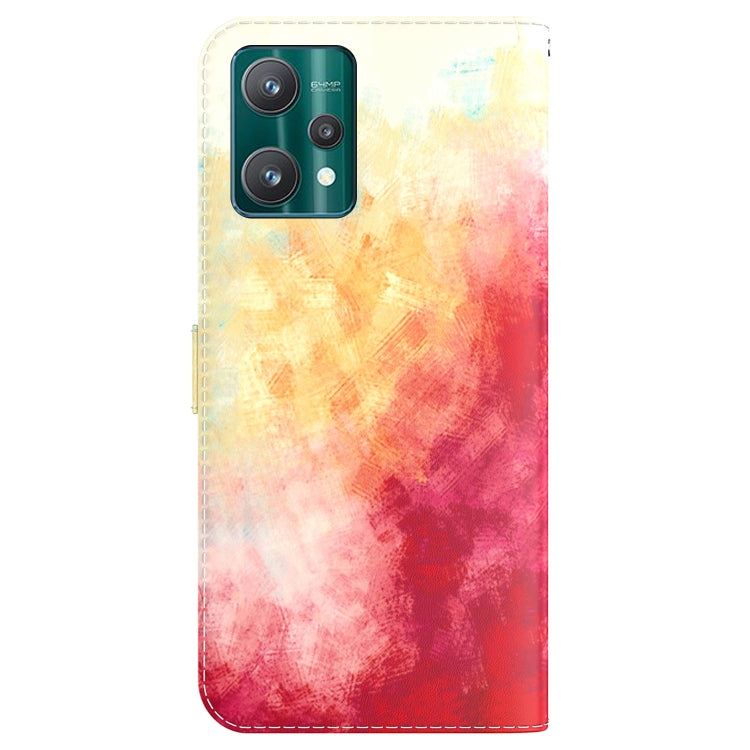 For OPPO Realme 9 Pro+ Watercolor Pattern Horizontal Flip Leather Phone Case