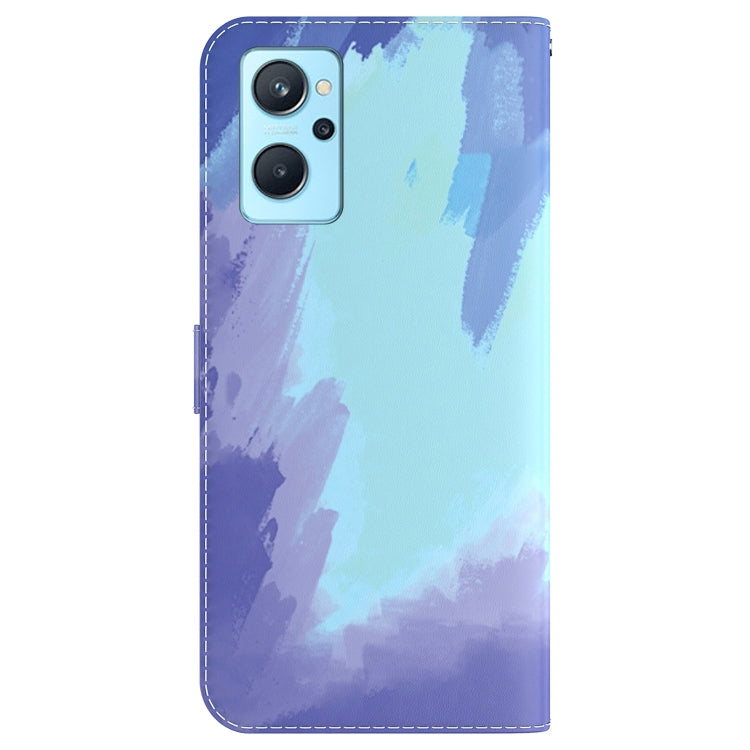 For OPPO Realme 9i / A36 / A76 Watercolor Pattern Horizontal Flip Leather Phone Case
