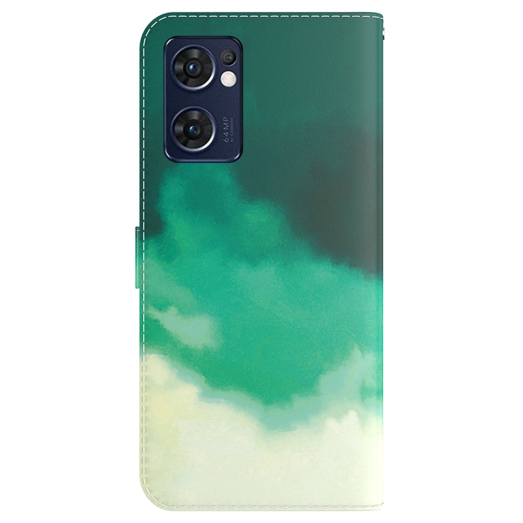 For OPPO Reno7 5G Foreign Version & Taiwan Version / Find X5 Lite Watercolor Pattern Horizontal Flip Leather Phone Case