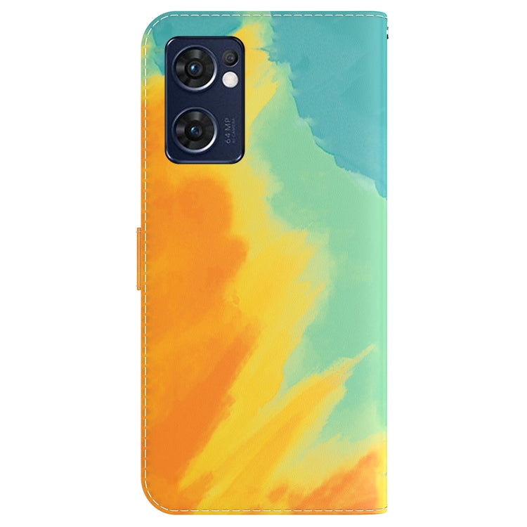 For OPPO Reno7 5G Foreign Version & Taiwan Version / Find X5 Lite Watercolor Pattern Horizontal Flip Leather Phone Case
