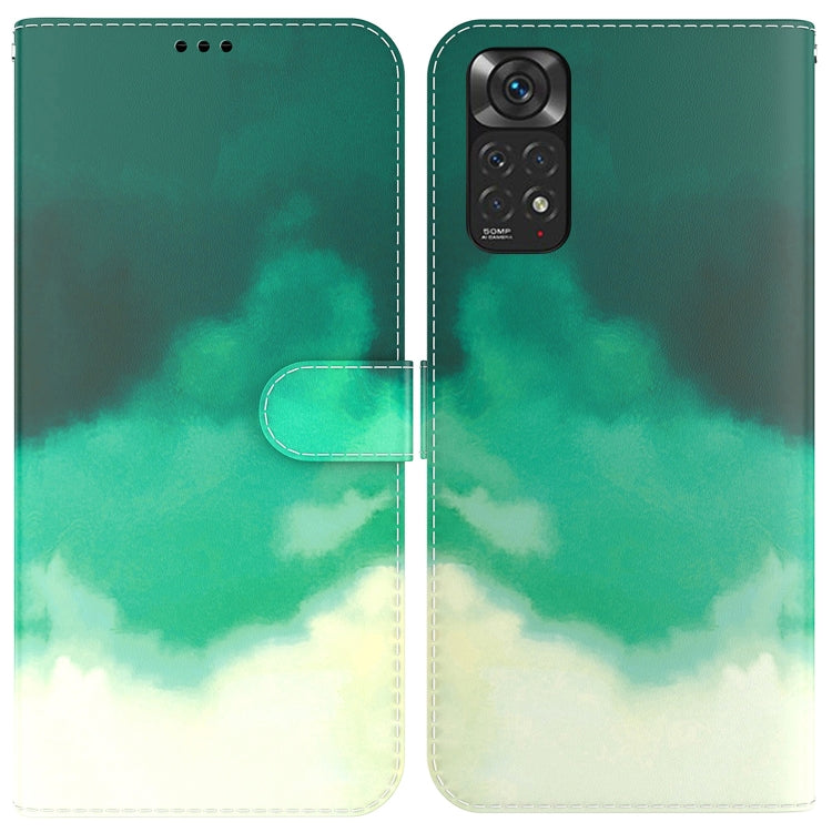 For Xiaomi Redmi Note 11 Foreign Version / Note 11S Watercolor Pattern Horizontal Flip Leather Phone Case