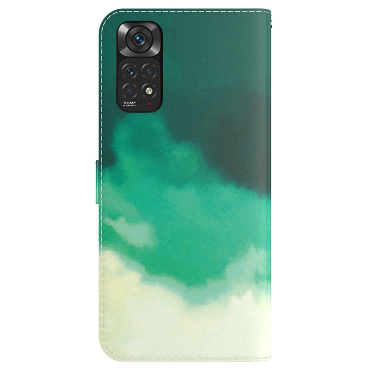 For Xiaomi Redmi Note 11 Foreign Version / Note 11S Watercolor Pattern Horizontal Flip Leather Phone Case