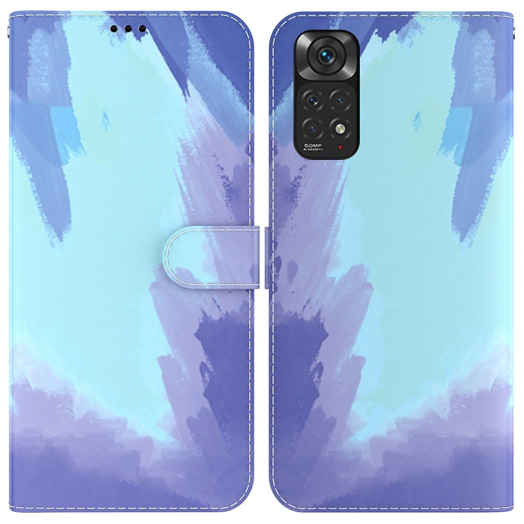 For Xiaomi Redmi Note 11 Foreign Version / Note 11S Watercolor Pattern Horizontal Flip Leather Phone Case