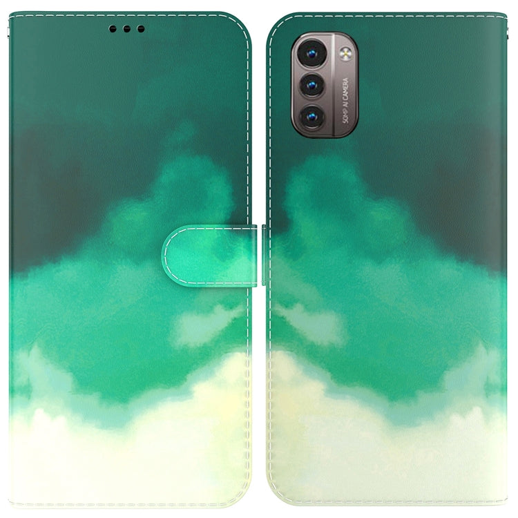 For Nokia G21 / G11 Watercolor Pattern Horizontal Flip Leather Phone Case