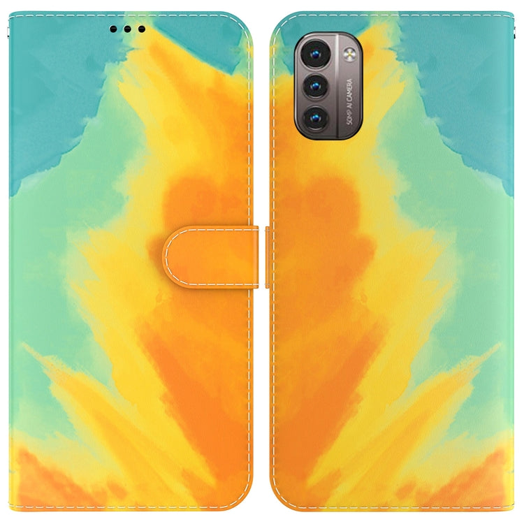 For Nokia G21 / G11 Watercolor Pattern Horizontal Flip Leather Phone Case