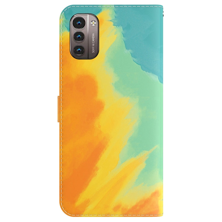For Nokia G21 / G11 Watercolor Pattern Horizontal Flip Leather Phone Case
