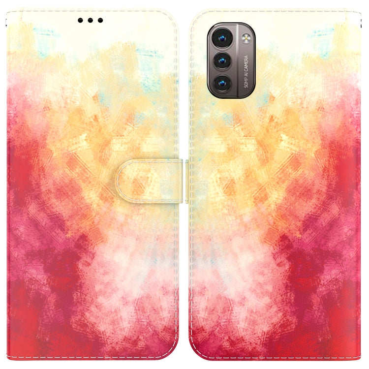 For Nokia G21 / G11 Watercolor Pattern Horizontal Flip Leather Phone Case