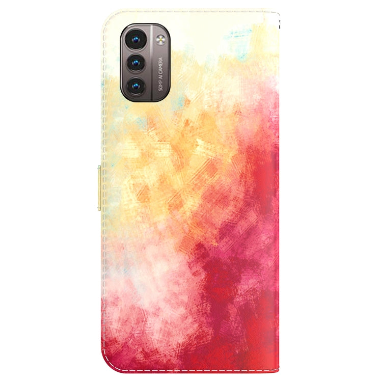 For Nokia G21 / G11 Watercolor Pattern Horizontal Flip Leather Phone Case