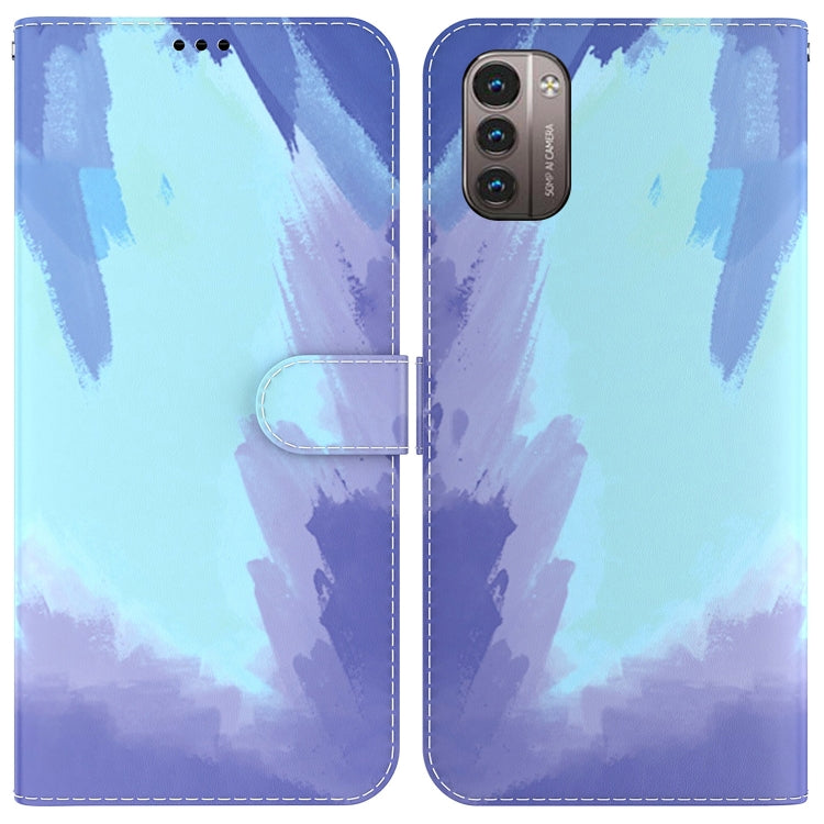 For Nokia G21 / G11 Watercolor Pattern Horizontal Flip Leather Phone Case