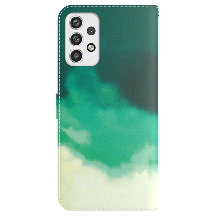 For Samsung Galaxy A23 Watercolor Pattern Horizontal Flip Leather Phone Case