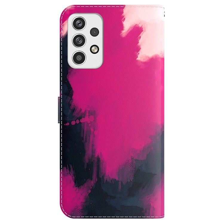 For Samsung Galaxy A23 Watercolor Pattern Horizontal Flip Leather Phone Case