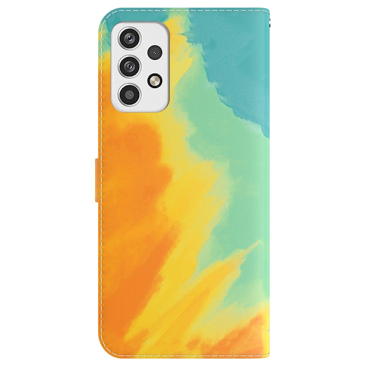 For Samsung Galaxy A23 Watercolor Pattern Horizontal Flip Leather Phone Case