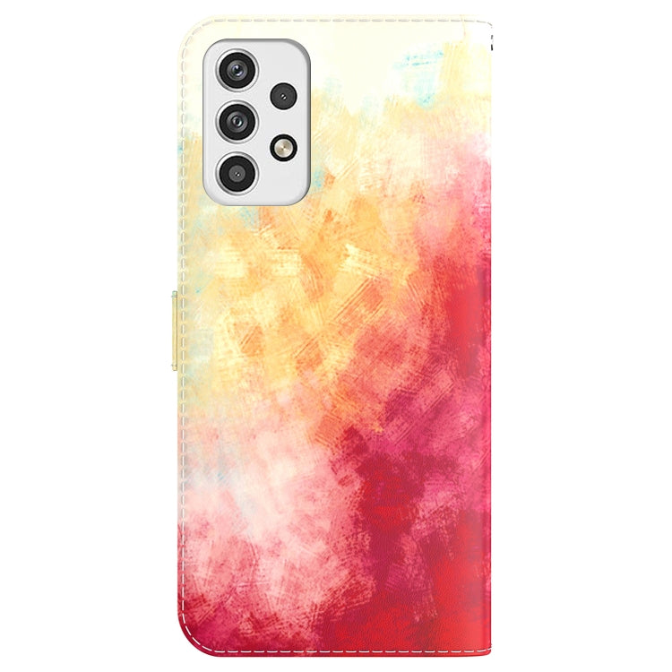 For Samsung Galaxy A23 Watercolor Pattern Horizontal Flip Leather Phone Case