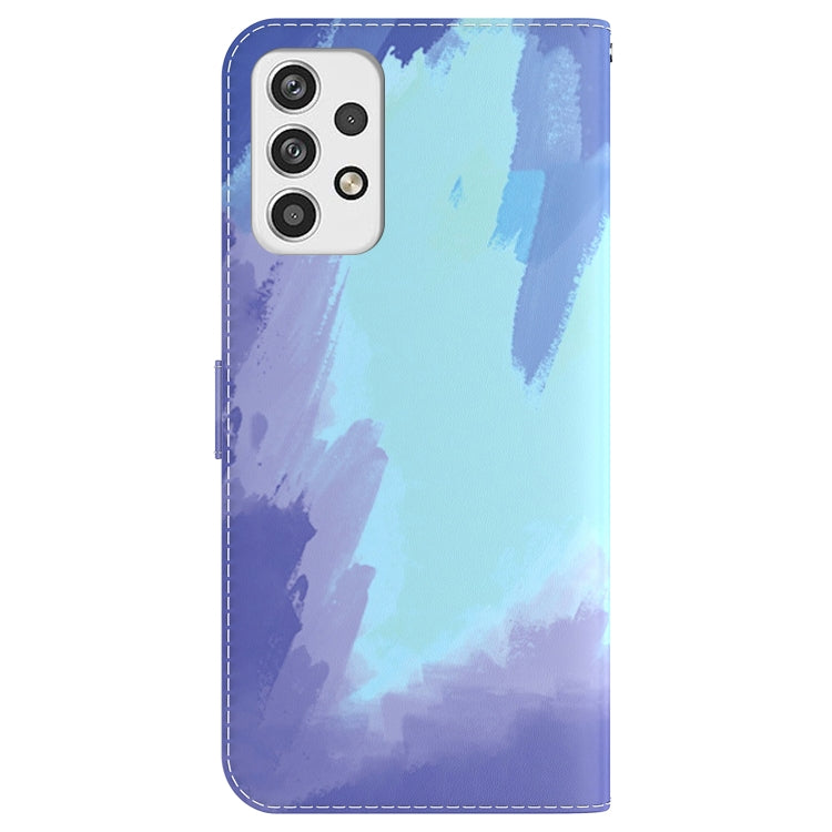 For Samsung Galaxy A23 Watercolor Pattern Horizontal Flip Leather Phone Case