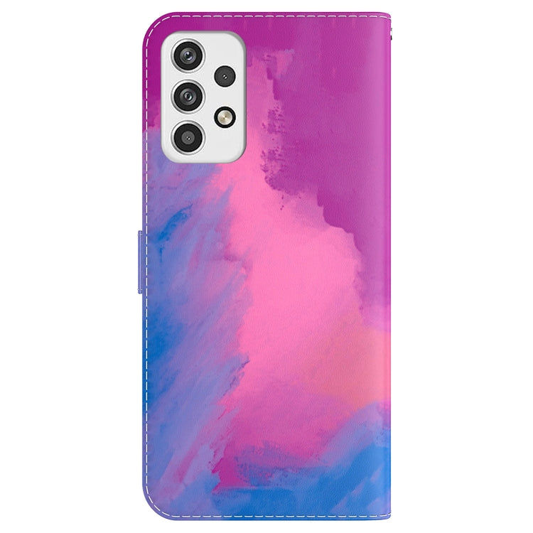 For Samsung Galaxy A23 Watercolor Pattern Horizontal Flip Leather Phone Case