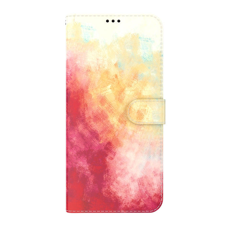 For ZTE Blade A52 Watercolor Pattern Horizontal Flip Leather Phone Case
