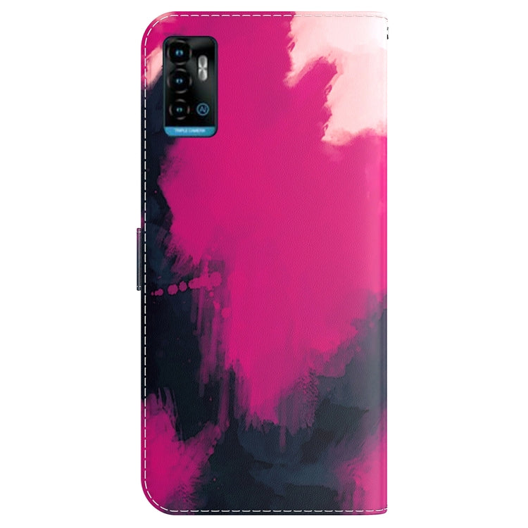 For ZTE Blade A72 / V40 Vita Watercolor Pattern Horizontal Flip Leather Phone Case