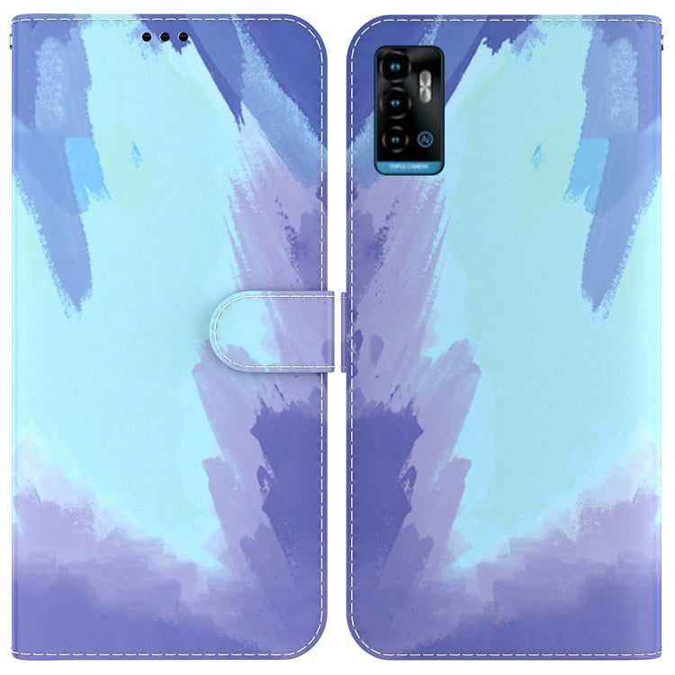 For ZTE Blade A72 / V40 Vita Watercolor Pattern Horizontal Flip Leather Phone Case