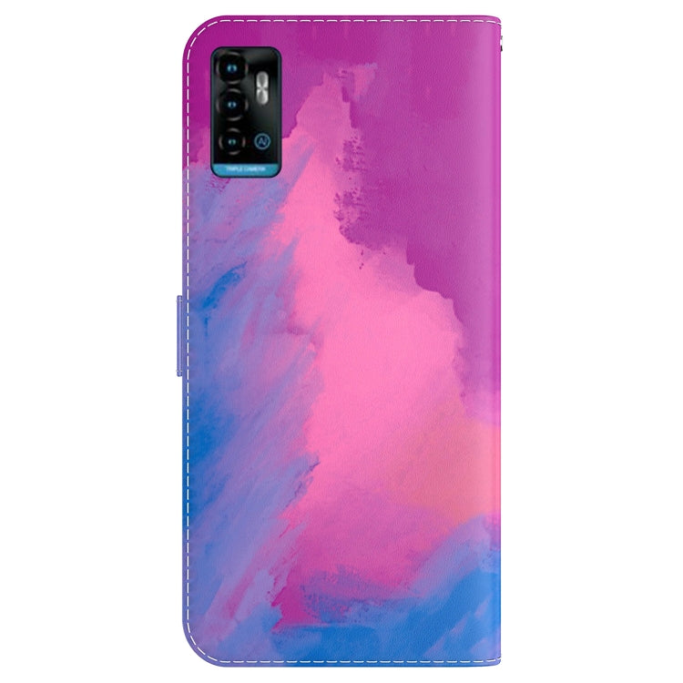 For ZTE Blade A72 / V40 Vita Watercolor Pattern Horizontal Flip Leather Phone Case