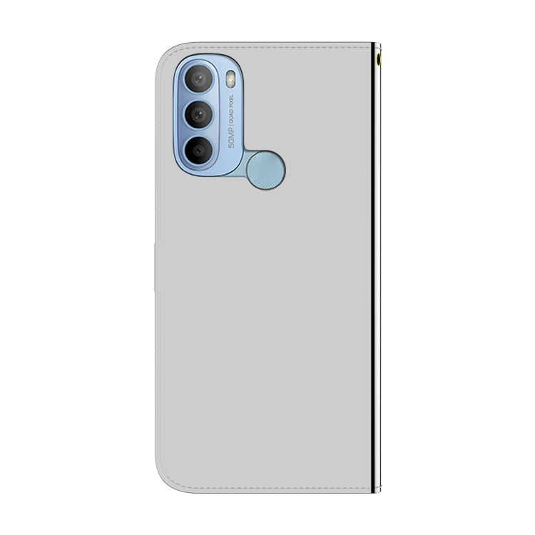 For Motorola Moto G31 4G Brazil Version with Fingerprint Imitated Mirror Surface Horizontal Flip Leather Phone Case
