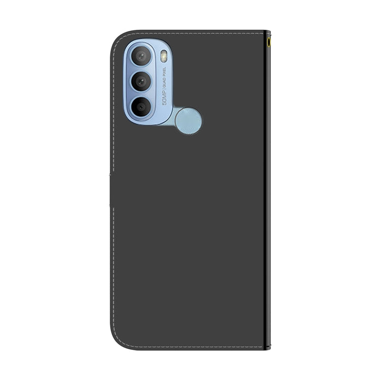 For Motorola Moto G31 4G Brazil Version with Fingerprint Imitated Mirror Surface Horizontal Flip Leather Phone Case