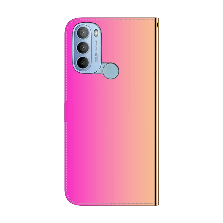 For Motorola Moto G31 4G Brazil Version with Fingerprint Imitated Mirror Surface Horizontal Flip Leather Phone Case