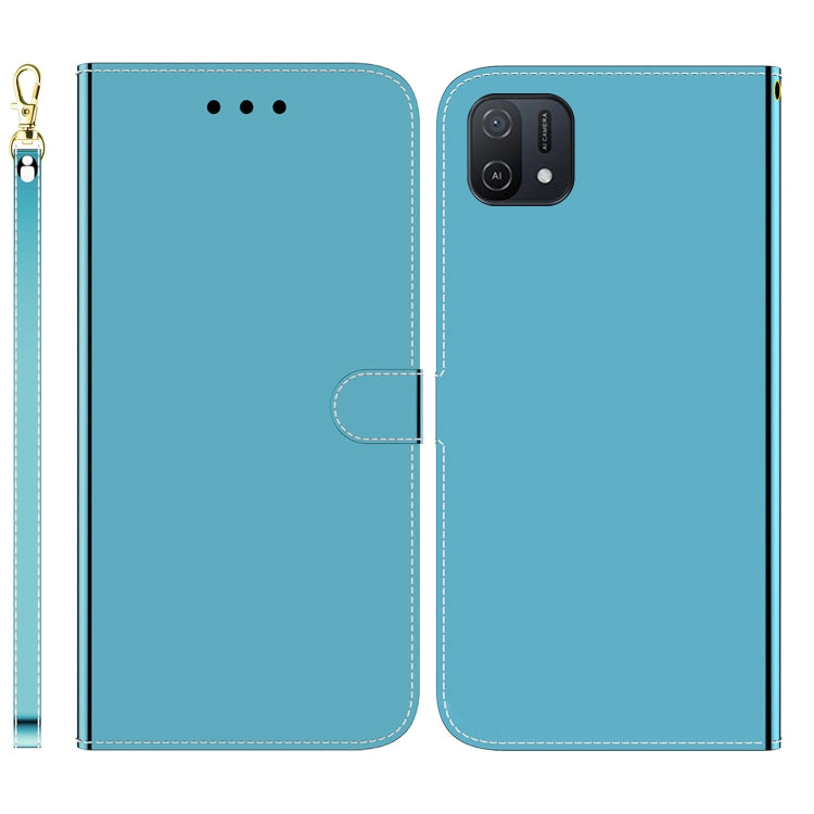 For OPPO A16K Imitated Mirror Surface Horizontal Flip Leather Phone Case