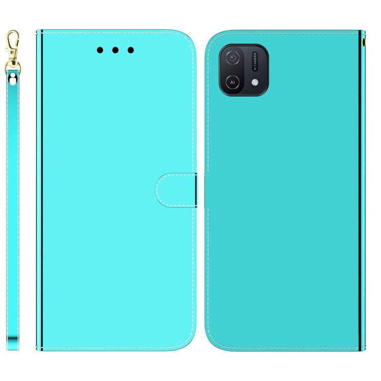 For OPPO A16K Imitated Mirror Surface Horizontal Flip Leather Phone Case