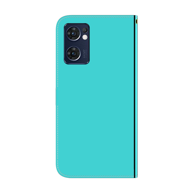 For OPPO Reno7 5G Taiwan Version / Find X5 Lite Imitated Mirror Surface Horizontal Flip Leather Phone Case