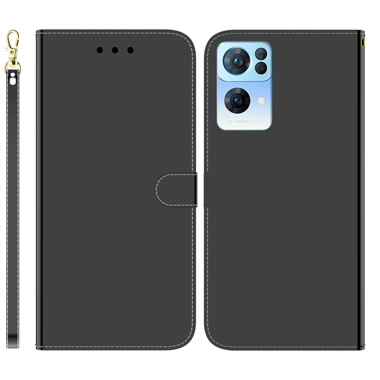 For OPPO Reno7 Pro 5G Imitated Mirror Surface Horizontal Flip Leather Phone Case