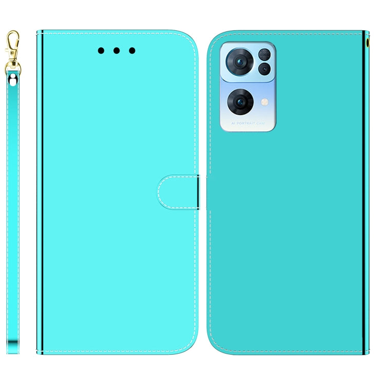 For OPPO Reno7 Pro 5G Imitated Mirror Surface Horizontal Flip Leather Phone Case