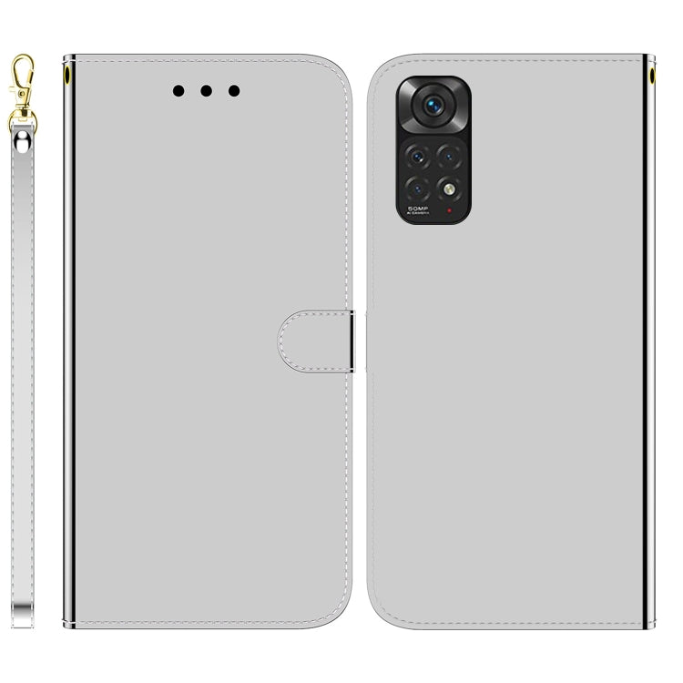 For Redmi Note 11 Overseas Version / Note 11S Imitated Mirror Surface Horizontal Flip Leather Phone Case