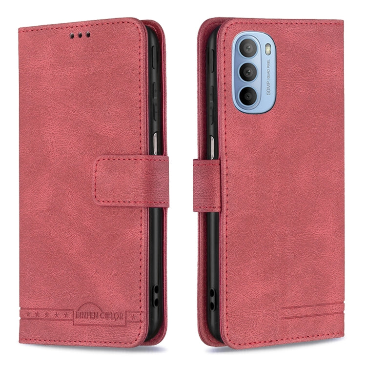 For Motorola Moto G31 / G41 Magnetic Clasp RFID Blocking Anti-Theft Leather Case