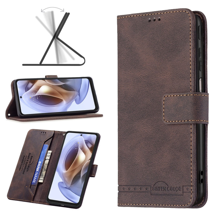 For Motorola Moto G31 / G41 Magnetic Clasp RFID Blocking Anti-Theft Leather Case