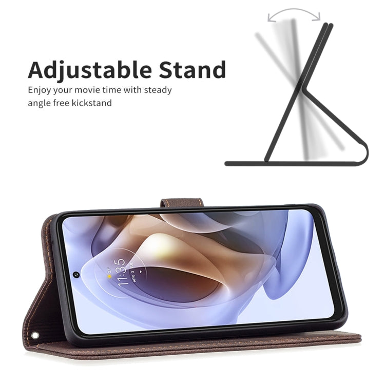 For Motorola Moto G31 / G41 Magnetic Clasp RFID Blocking Anti-Theft Leather Case