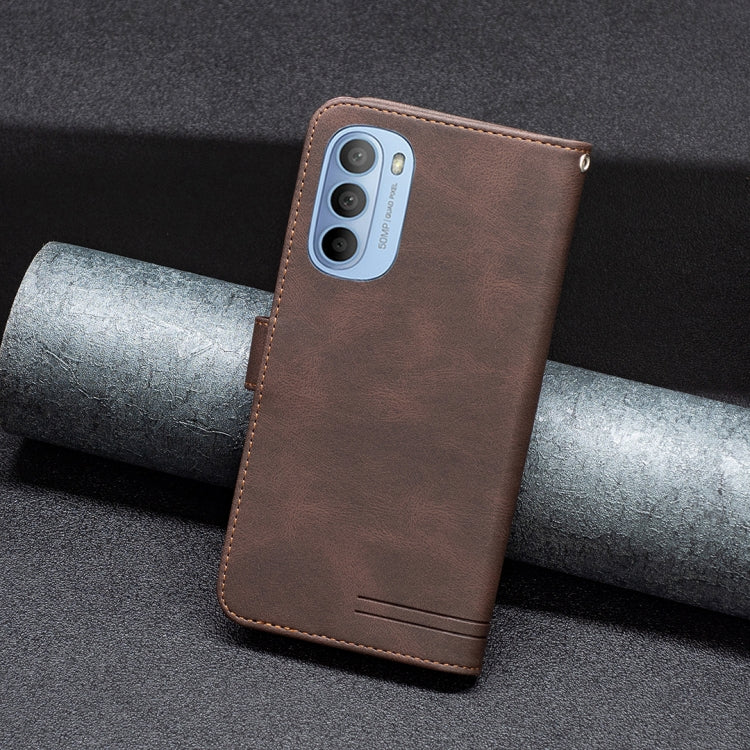 For Motorola Moto G31 / G41 Magnetic Clasp RFID Blocking Anti-Theft Leather Case