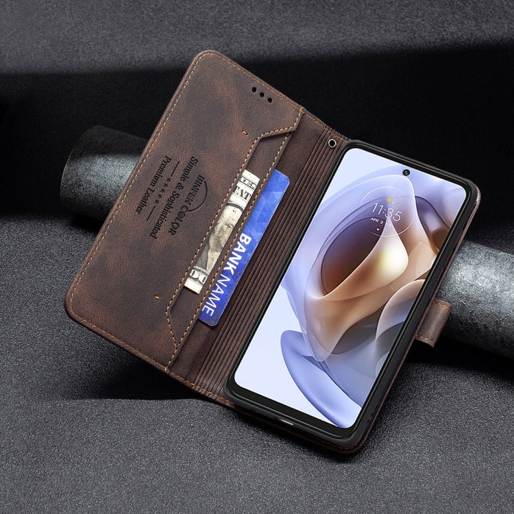 For Motorola Moto G31 / G41 Magnetic Clasp RFID Blocking Anti-Theft Leather Case
