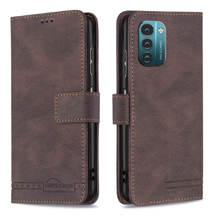 For Nokia G21 / G11 Magnetic Clasp RFID Blocking Anti-Theft Leather Case