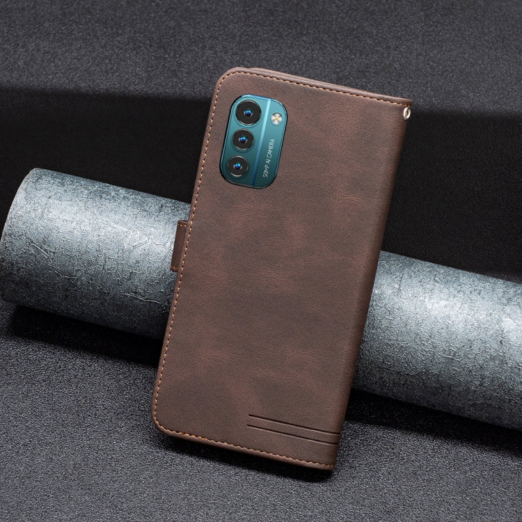 For Nokia G21 / G11 Magnetic Clasp RFID Blocking Anti-Theft Leather Case