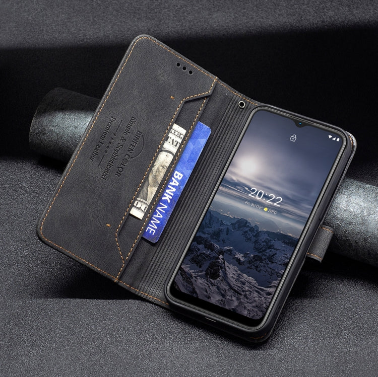 For Nokia G21 / G11 Magnetic Clasp RFID Blocking Anti-Theft Leather Case