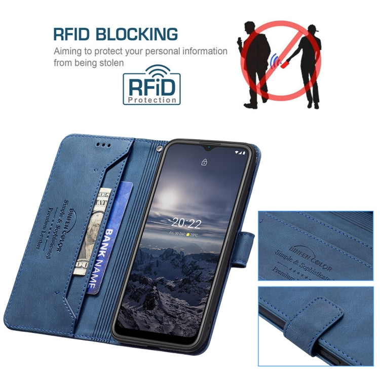 For Nokia G21 / G11 Magnetic Clasp RFID Blocking Anti-Theft Leather Case