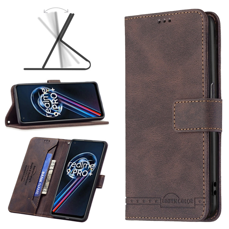 For OPPO Realme 9 Pro+ Magnetic Clasp RFID Blocking Anti-Theft Leather Case