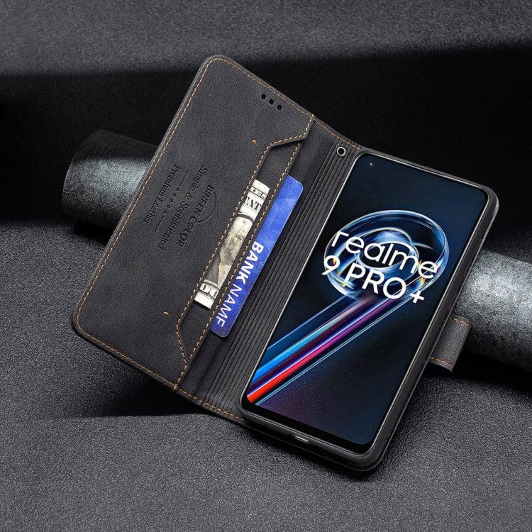 For OPPO Realme 9 Pro+ Magnetic Clasp RFID Blocking Anti-Theft Leather Case
